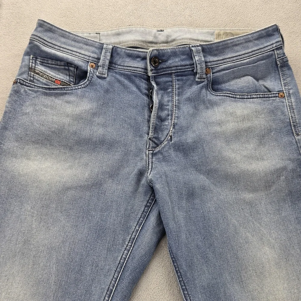 Diesel Jeans Mens 32x32 Blue Larkee Beex Regular Tapered Button Fly 084RB‎
